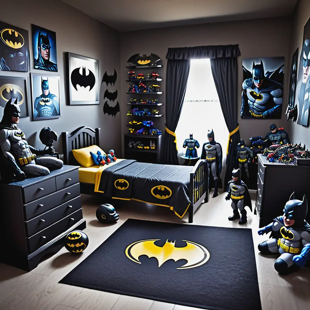 Childs-Room-Filled-with-Batman-Action-Figures-and-Decor