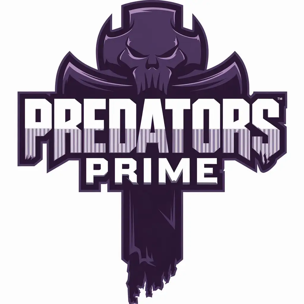 LOGO Design for Predators Prime Dark Purple Cemetery Style with Clear Background