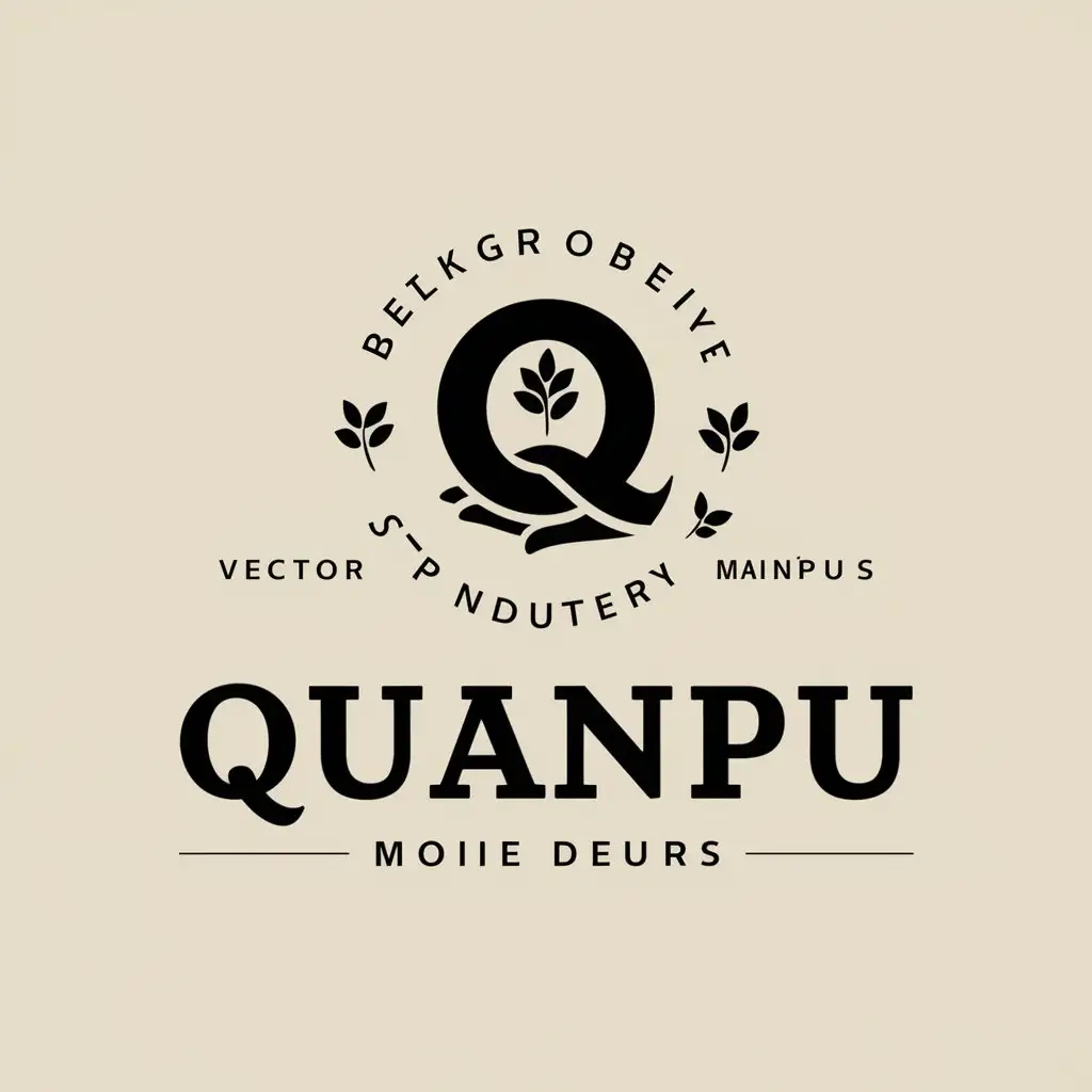 a vector logo design,with the text "Quanpu", main symbol:beer,Moderate,be used in beer industry,clear background