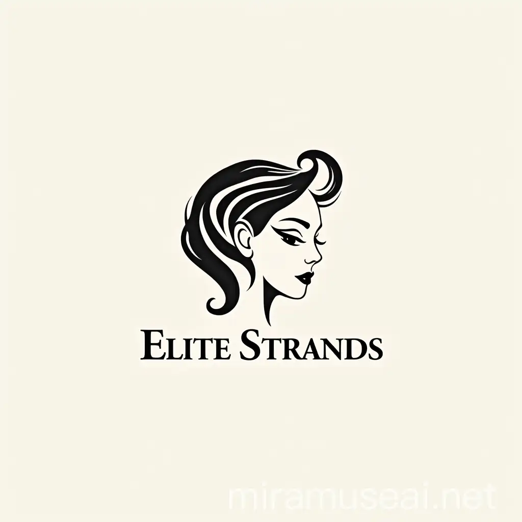 Elegant Company Logo for Elite Strands Cosmetics Trading LLC