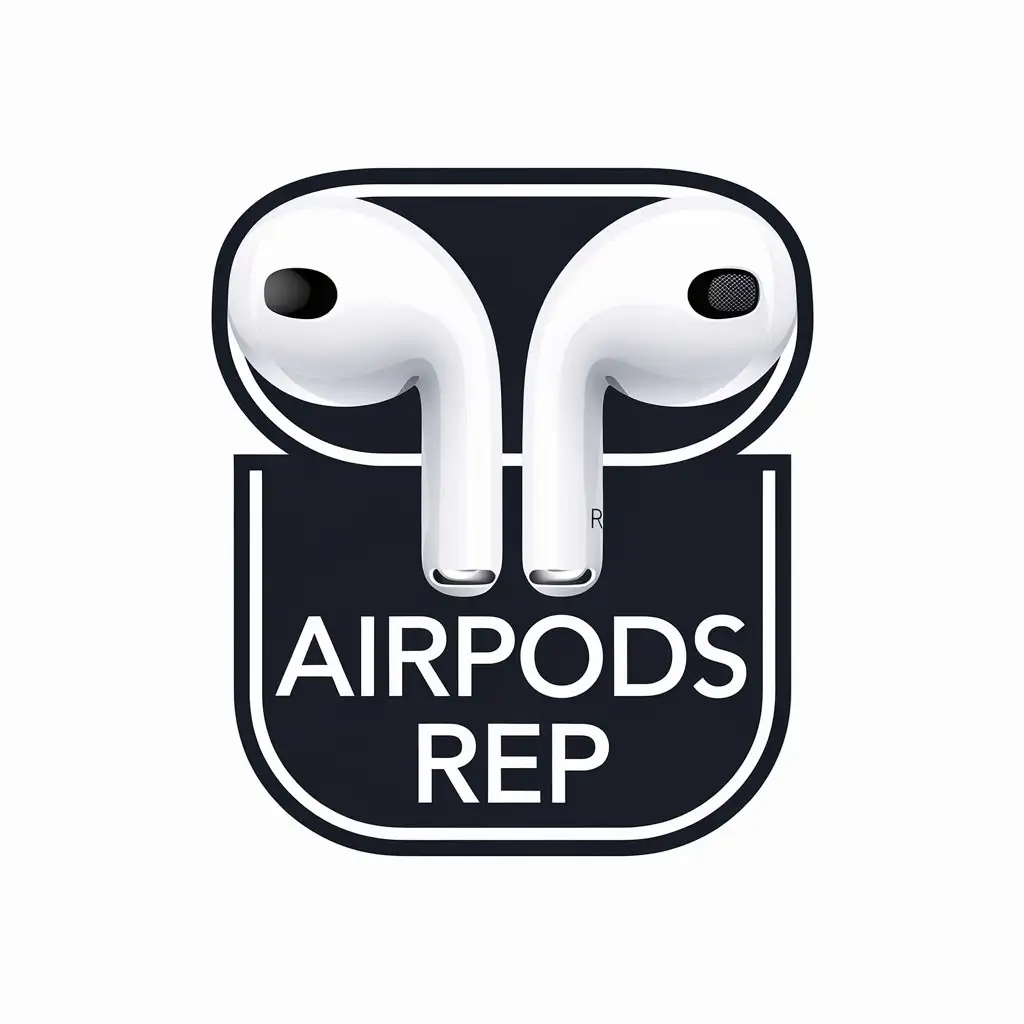 LOGO Design for AIRPODS REP Modern Tech Industry Vector Logo with AirPods Symbol