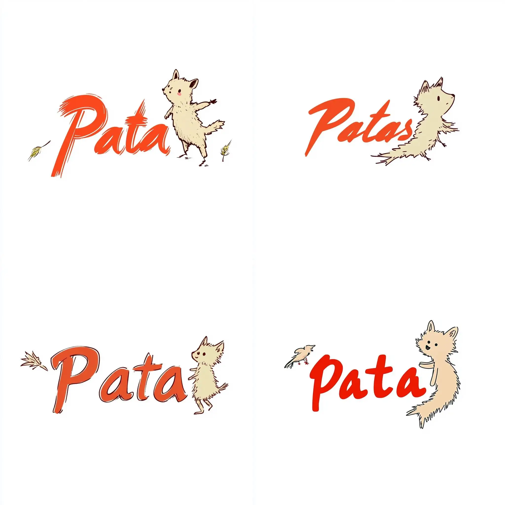 Modern-and-Fun-Red-Patas-Logo-on-White-Background