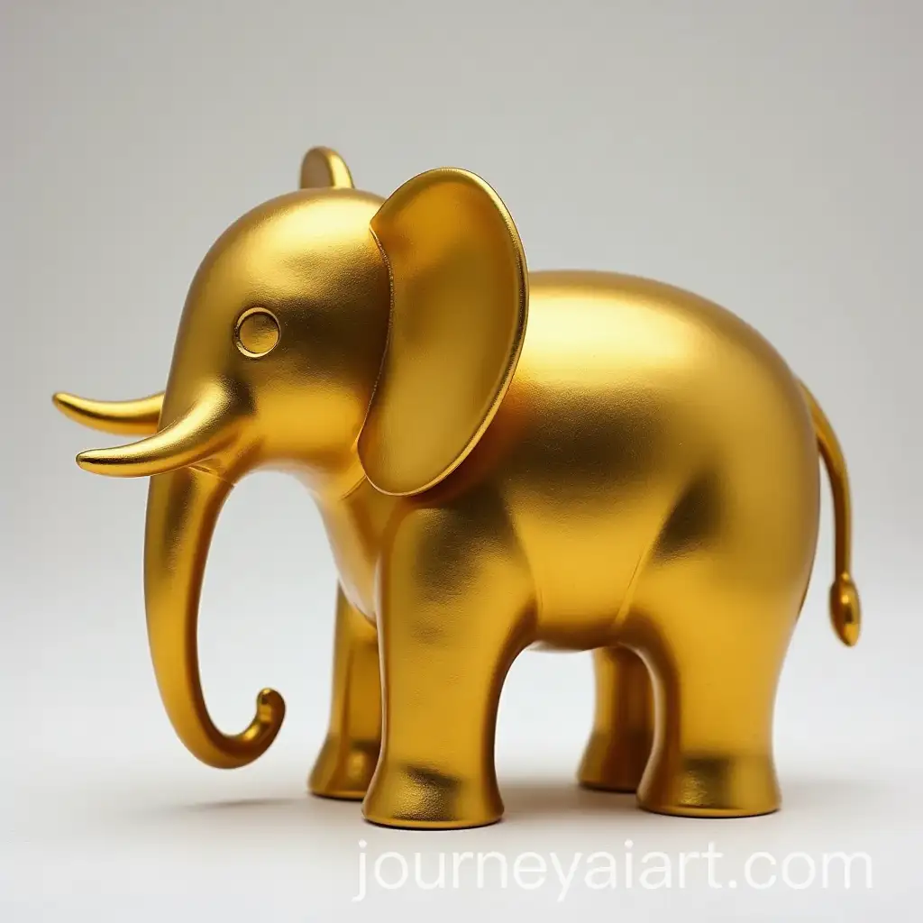 Designer-Art-Toy-Golden-Elephant-Collectible-Figure