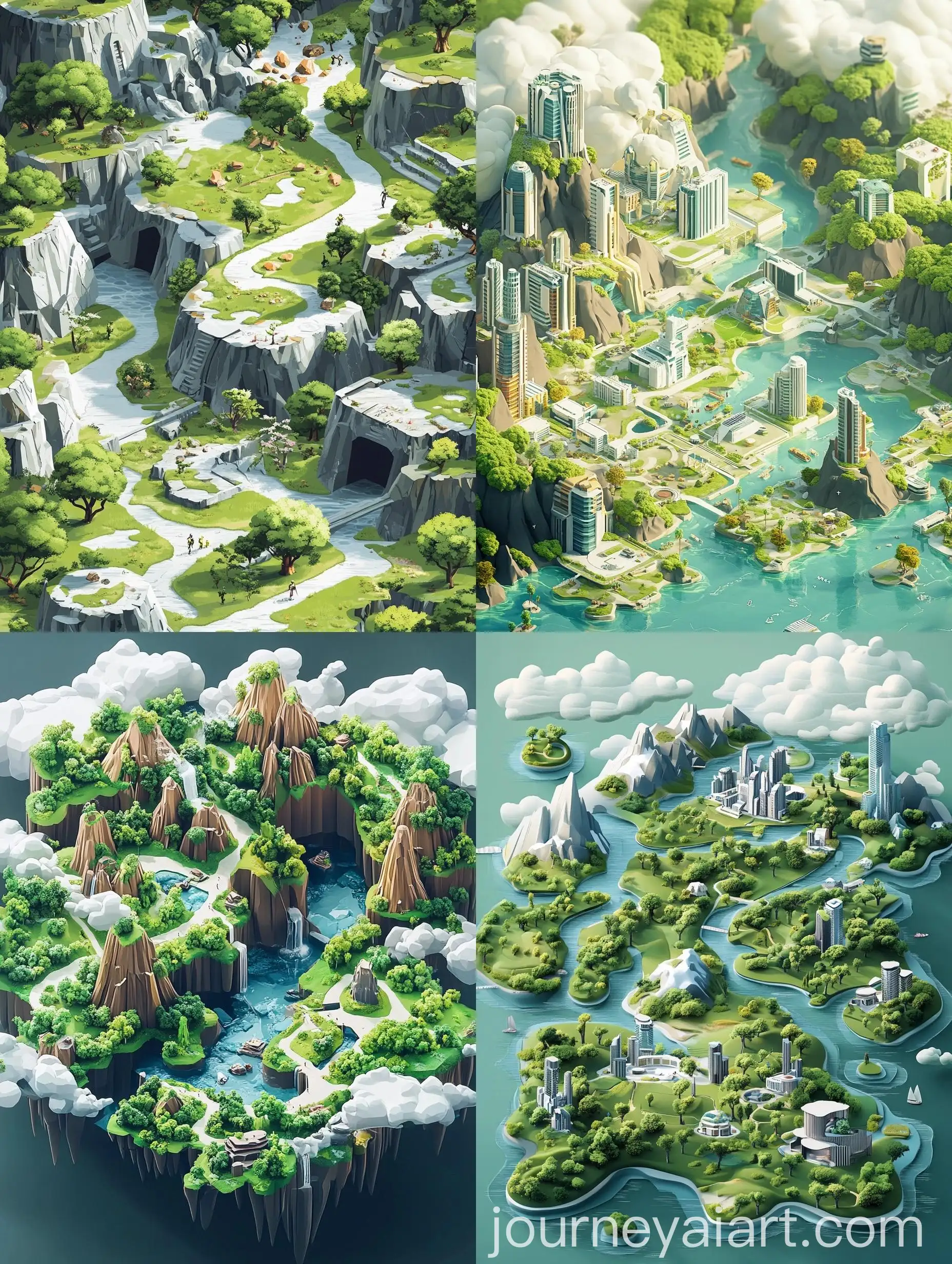Futuristic-Nature-Isometric-Map-with-Detailed-Landscapes