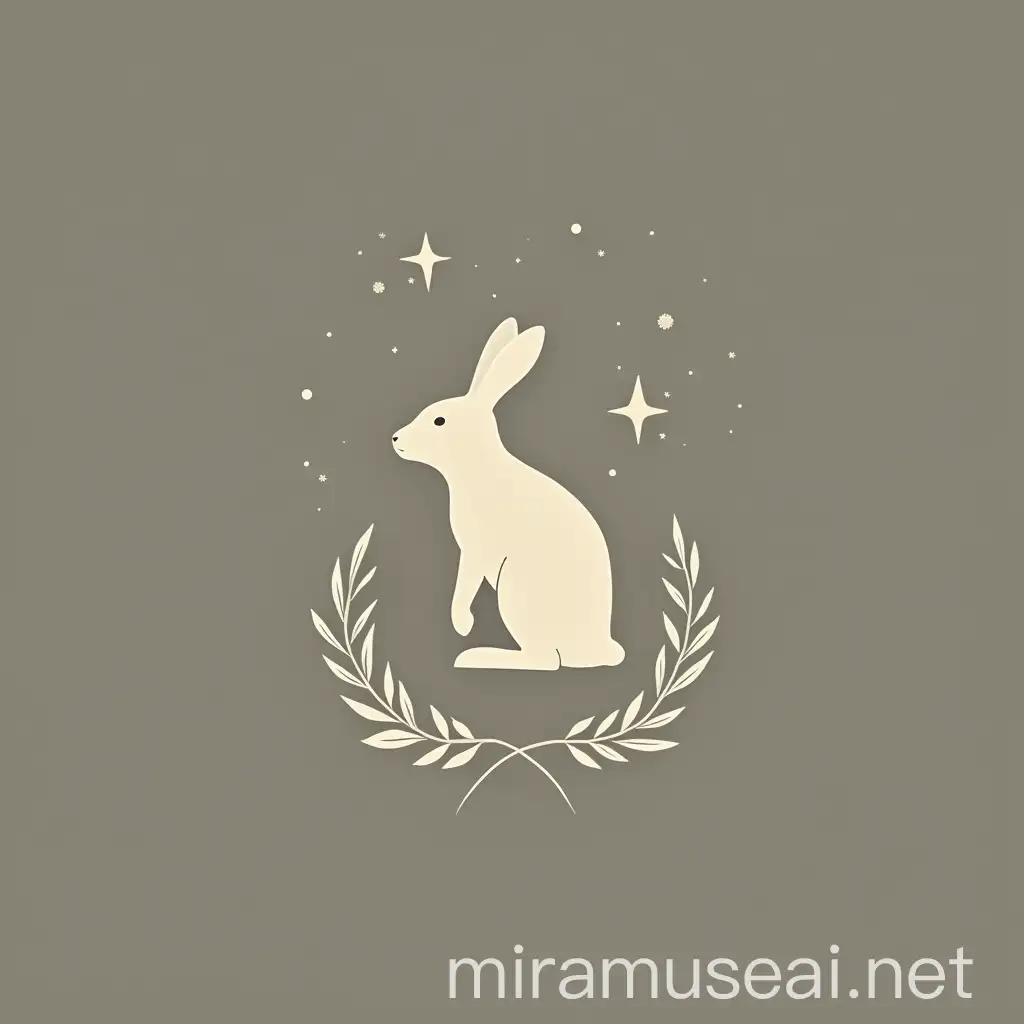 Minimalist Logo Design for Moon Rabbit Art Appraisal Company