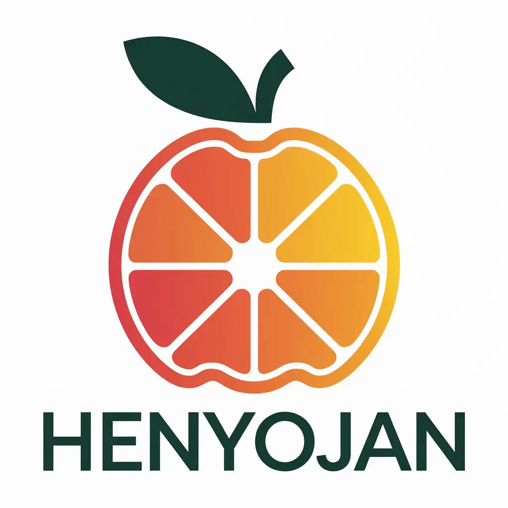 LOGO Design for Henyojan Fruit Symbol with Moderate Style and Clear Background