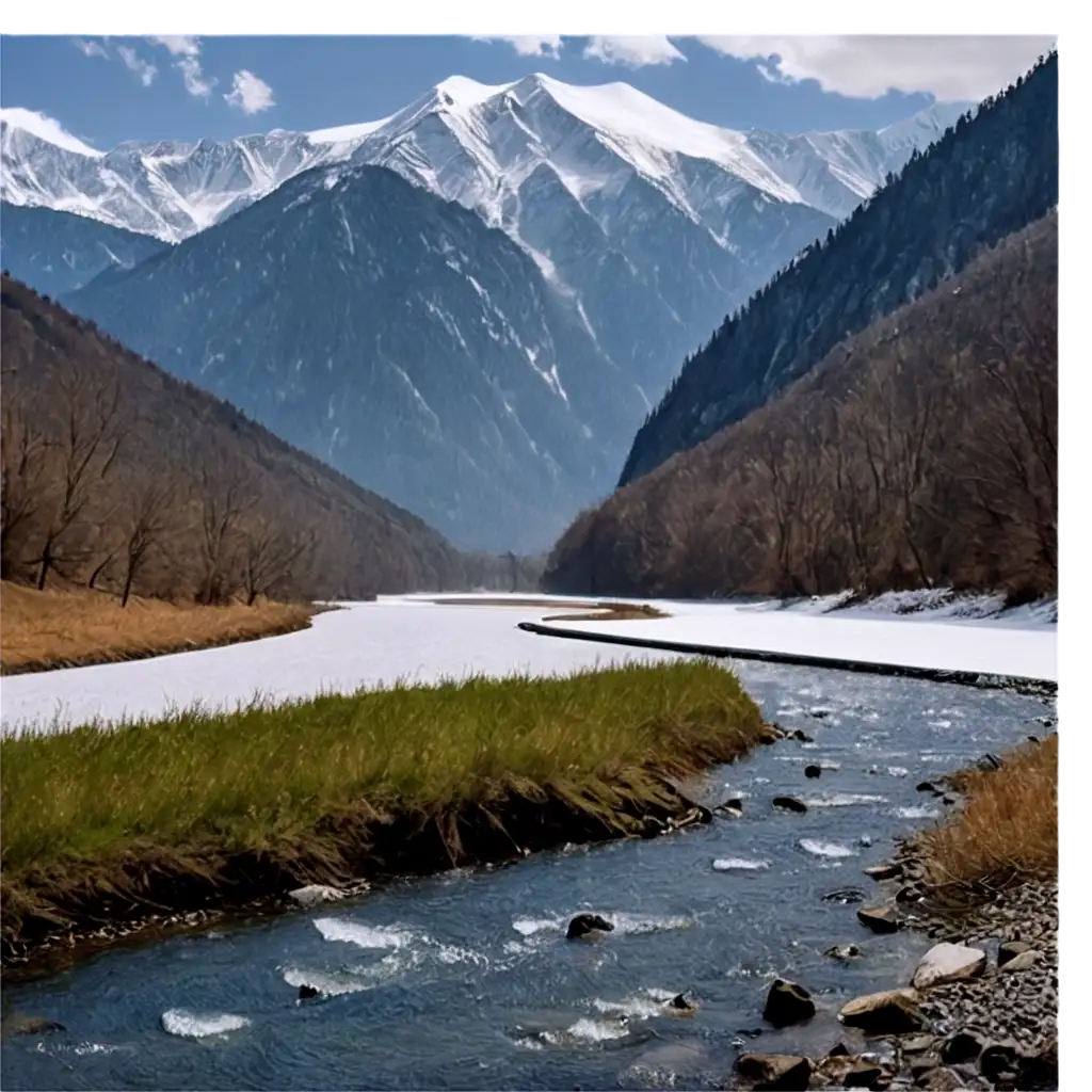 Stunning-PNG-Image-of-Snowy-Mountains-and-a-Serene-River-for-All-Your-Creative-Needs