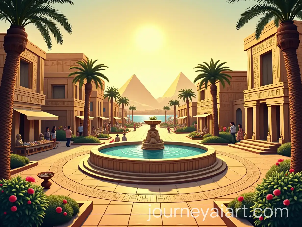 Vibrant-Egyptian-City-Plaza-with-Grand-Fountain-and-Temples