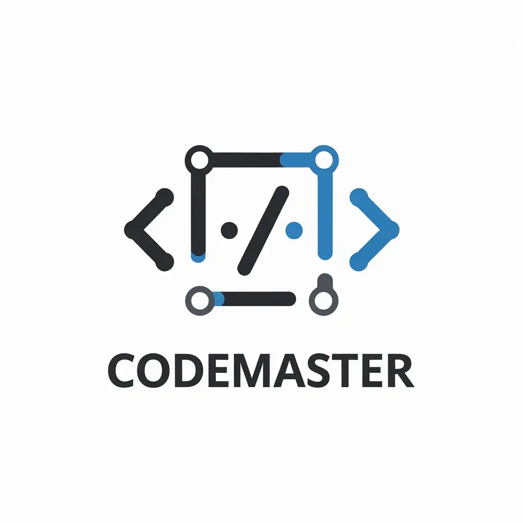 LOGO Design for CodeMaster Intelligent Programming Assistant with Minimalist Style for Mobile Web