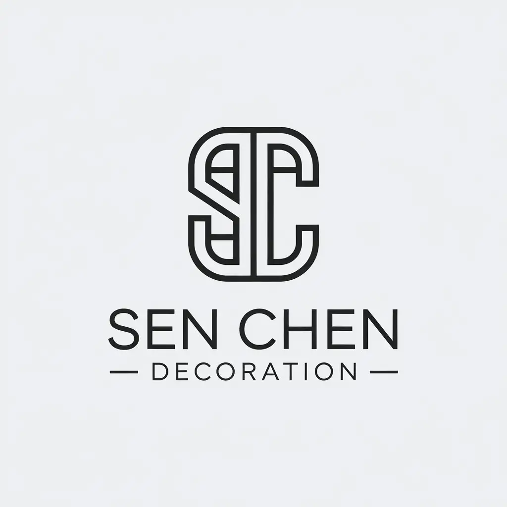 LOGO-Design-for-Sen-Chen-Decoration-Minimalist-Style-with-Home-and-Family-Industry-Appeal