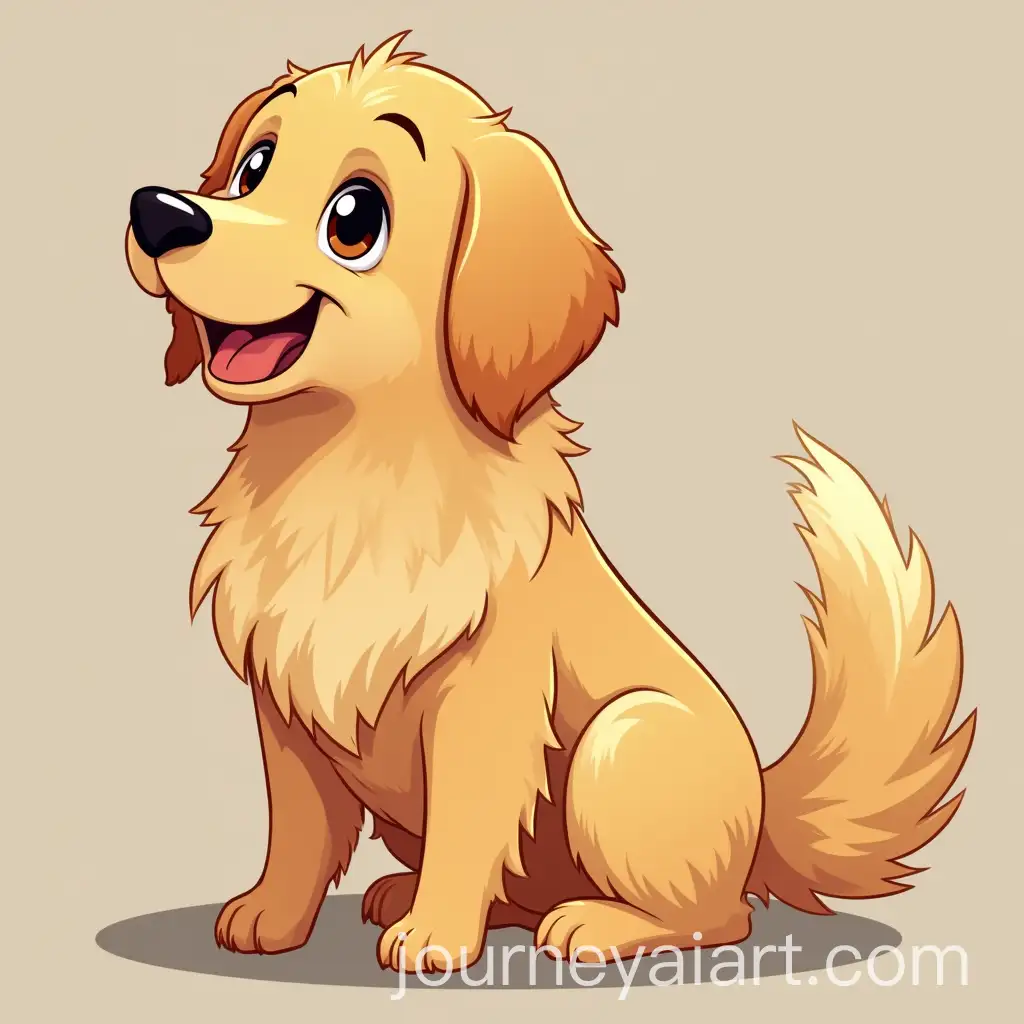 Playful-Golden-Retriever-in-Vector-Art-Style