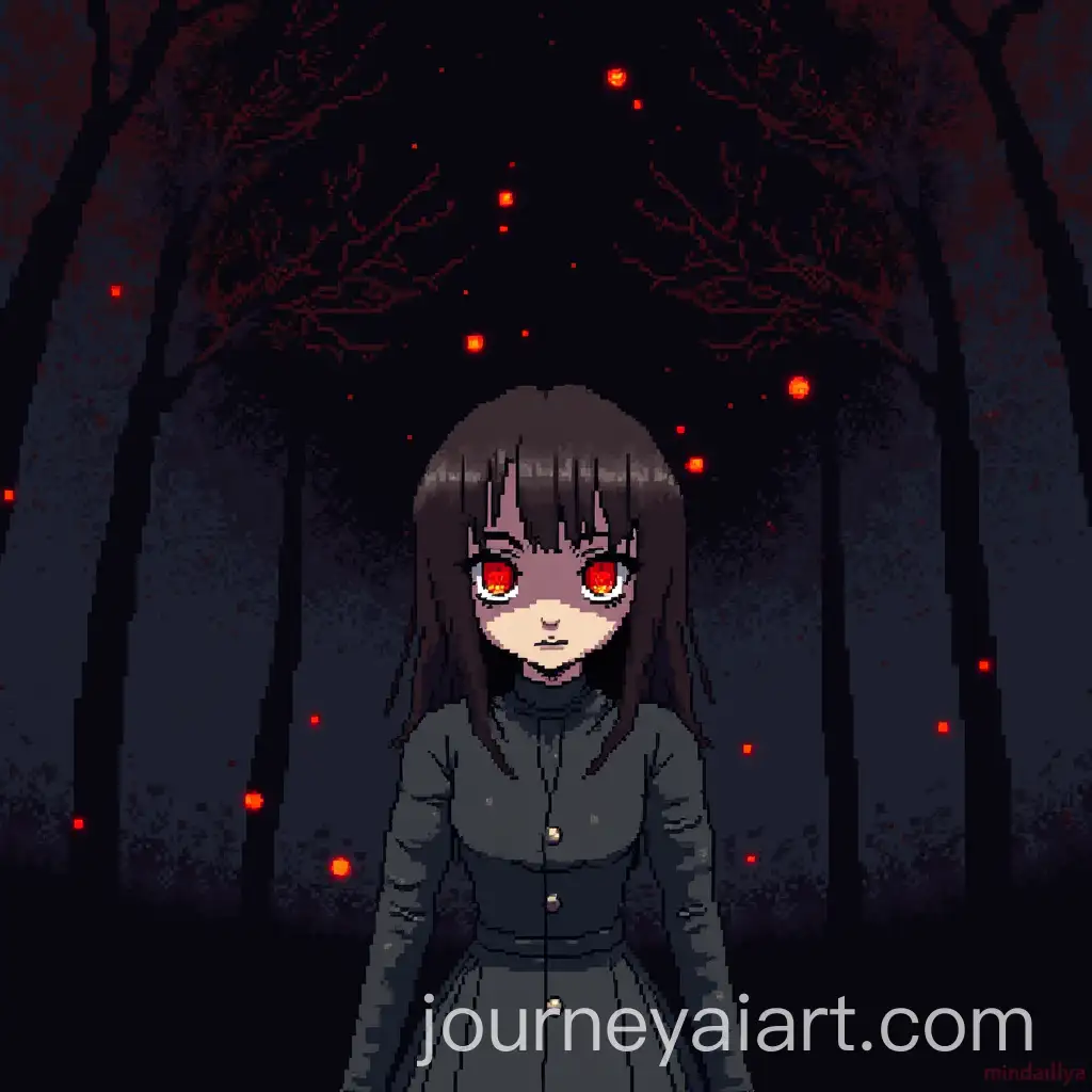 Female-Protagonist-in-Horror-RPG-with-Bloodshot-Eyes-in-Pixel-Art-Style