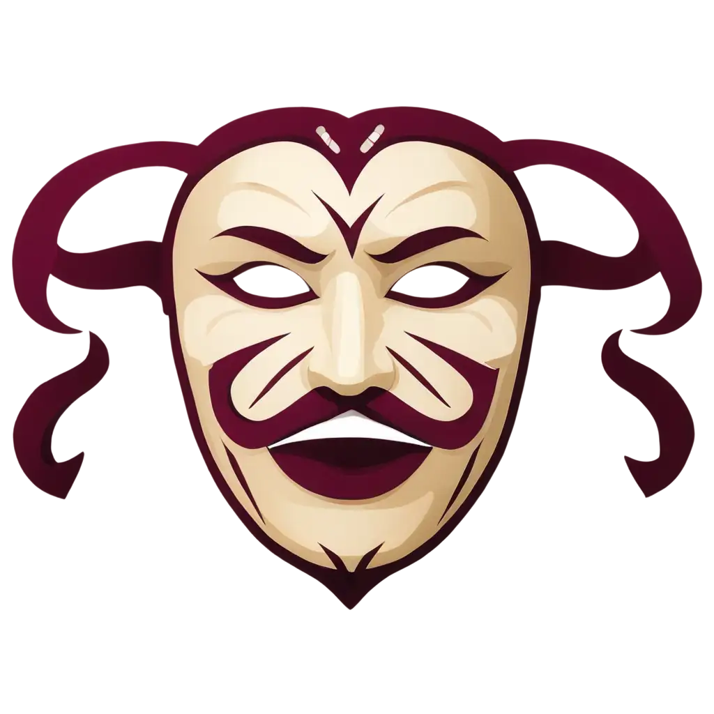 PNG-Logo-Design-for-NFL-Team-Masqueraders-in-Burgundy-and-Eggshell-Colors