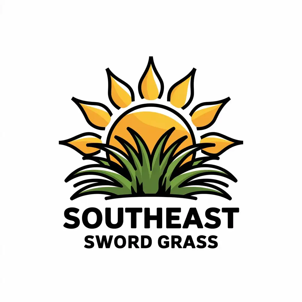 LOGO-Design-for-Southeast-Sword-Grass-Hemp-Fiber-Sun-and-Morning-First-Letter-with-Clear-Background