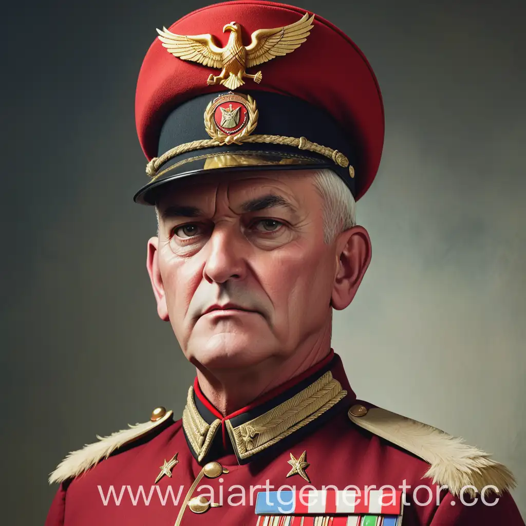 Modern-Army-General-in-Red-Kepi-and-Bulletproof-Vest