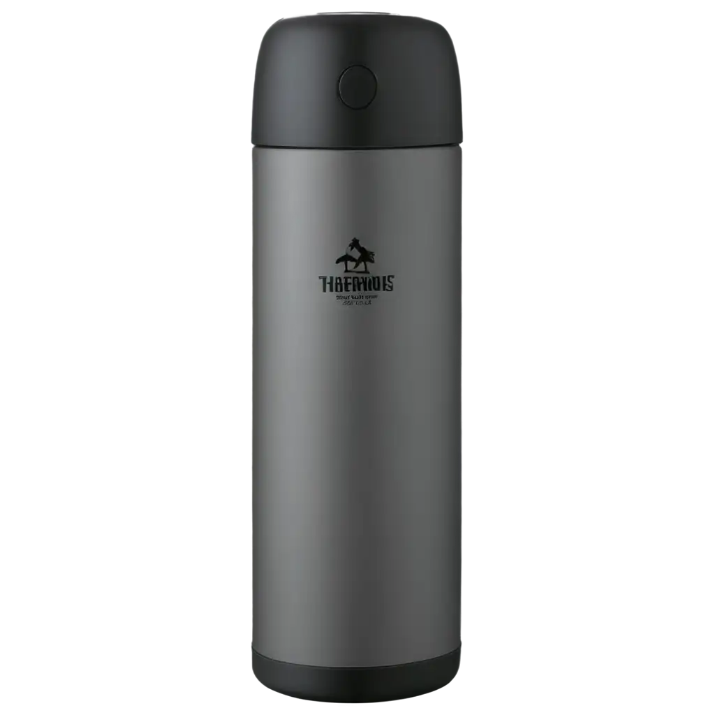 BlackGray-Thermos-PNG-Image-for-Versatile-Design-Applications