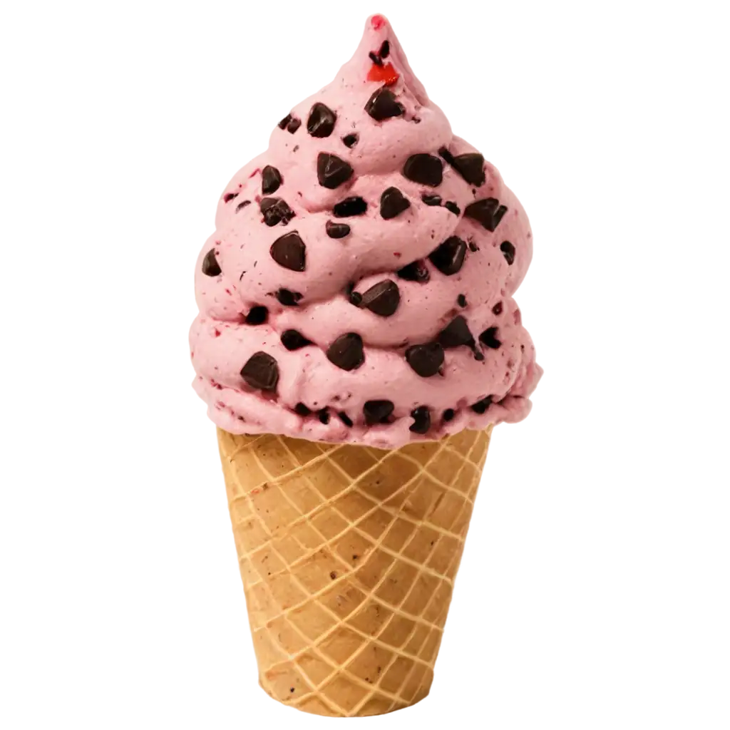 Chocolate-Chip-Cherry-Ice-Cream-PNG-Image-Delectable-Dessert-Illustration