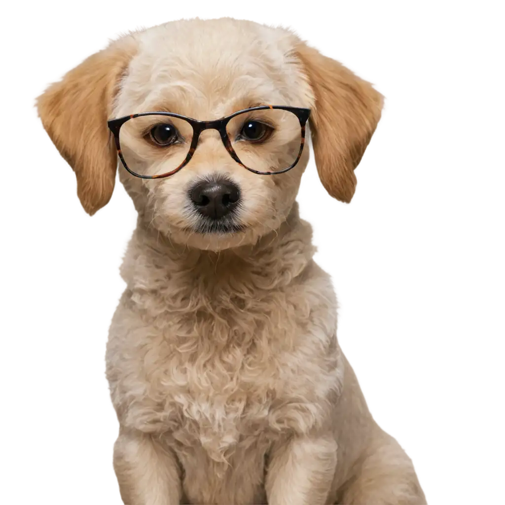 PNG-Image-of-a-Stylish-Dog-Wearing-Glasses-Enhance-Your-Content-with-this-Unique-Visual-Element