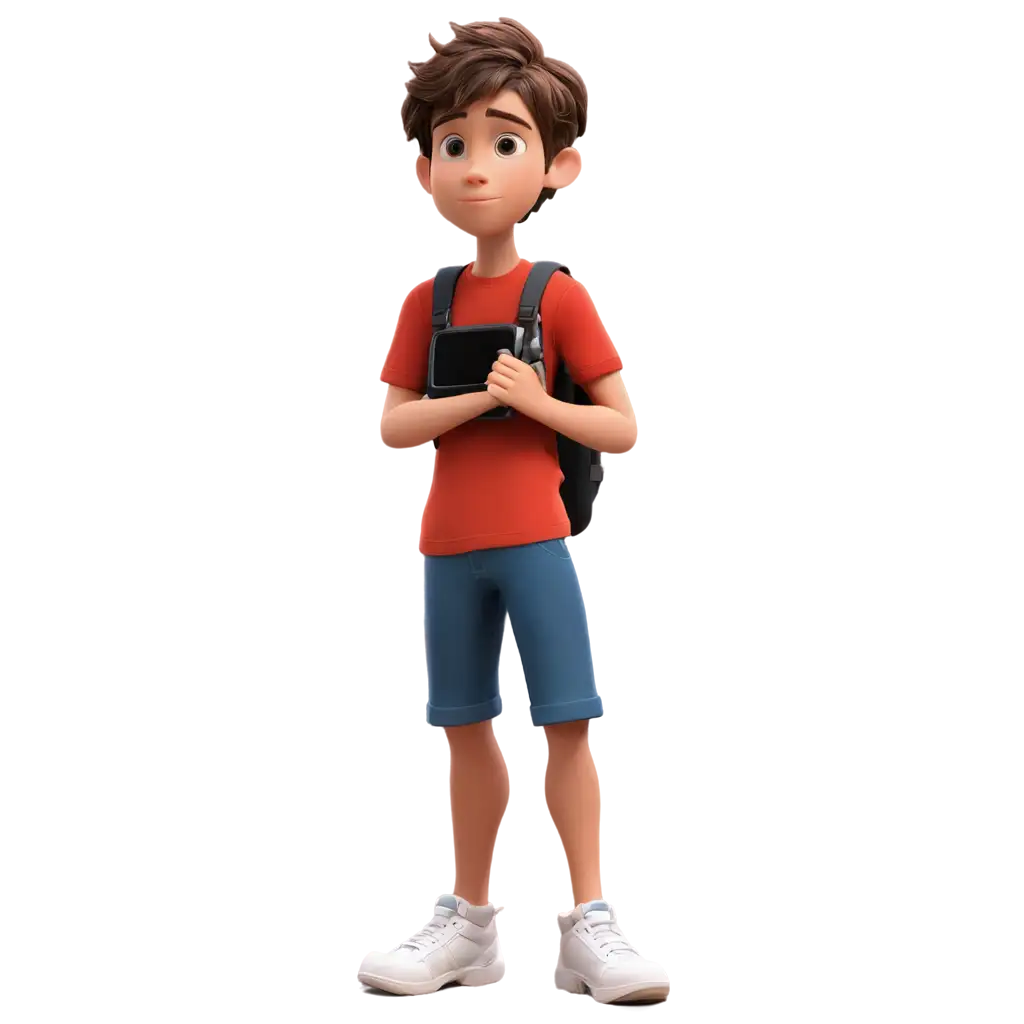 HighQuality-3D-Animated-PNG-of-a-Stylish-Young-Boy-with-Futuristic-Glow-Background