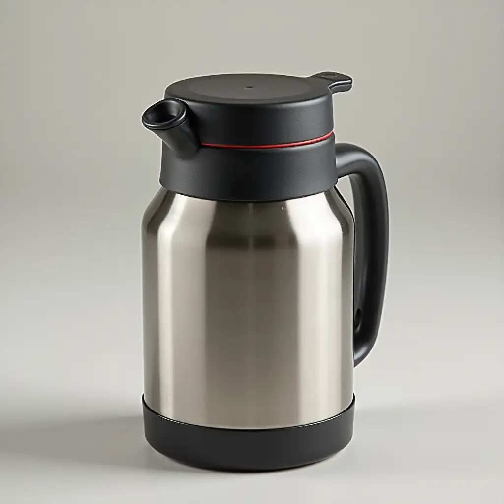 Thermos-with-Open-Lid-Button-and-Handle-Design