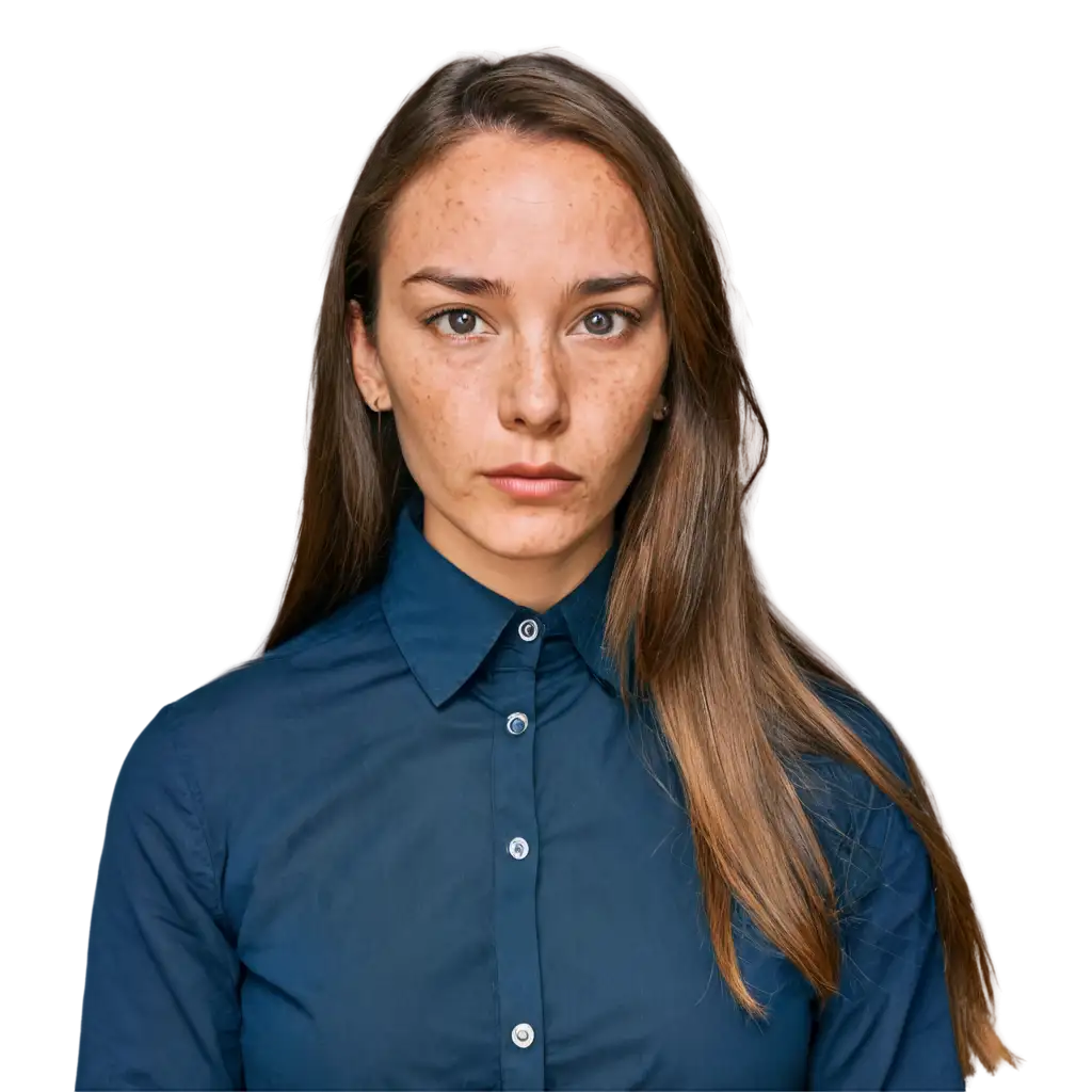 Realistic-PNG-Portrait-of-a-30YearOld-American-Woman-with-Detailed-Facial-Features-and-Acne-Scars