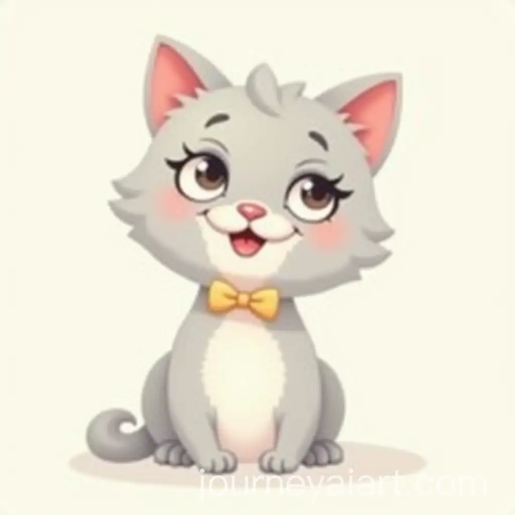 Playful-and-Elegant-Cartoon-Cat-with-Bowtie-and-Monocle