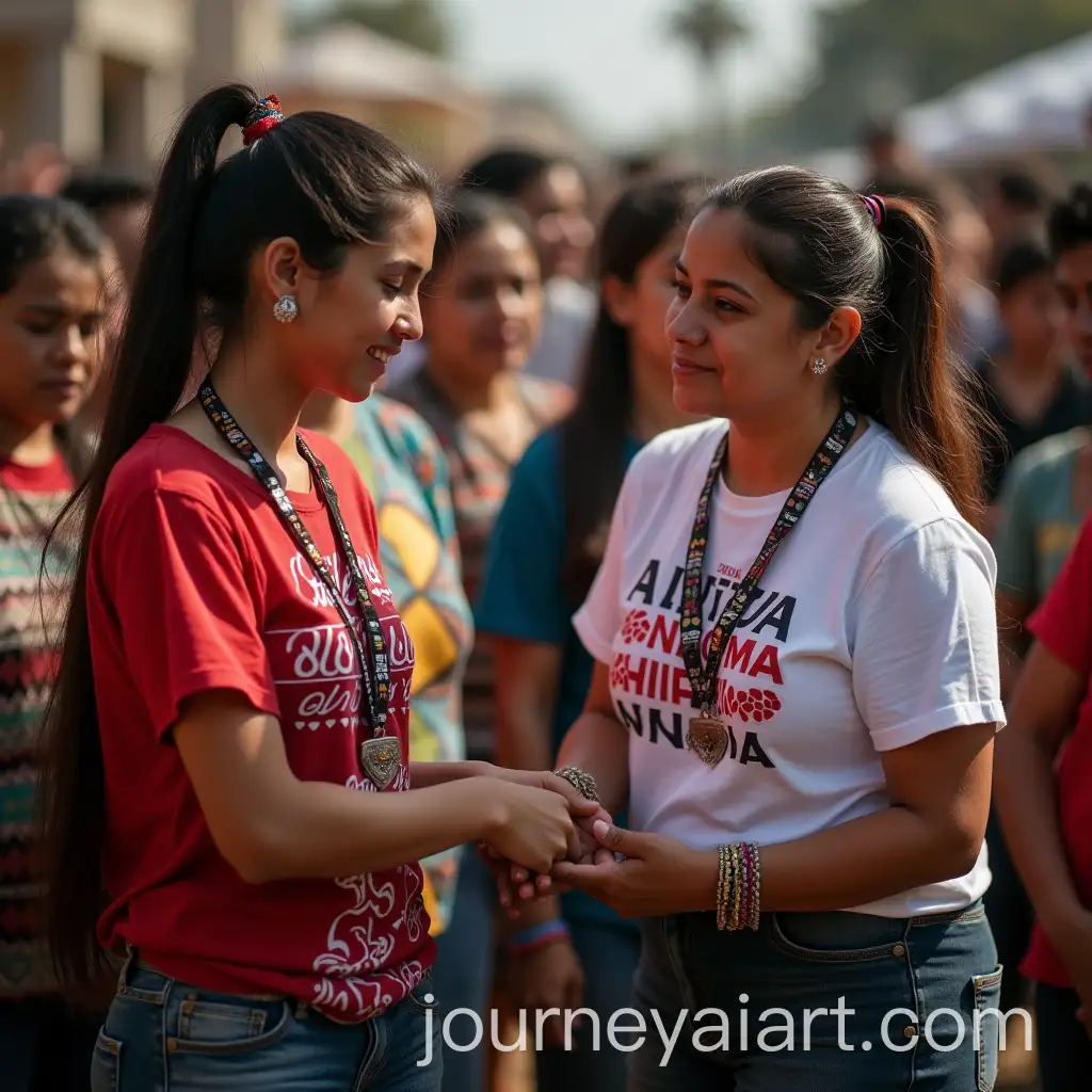 Indigenous-Mexican-People-Receiving-Credit-from-TShirt-Wearing-Individual