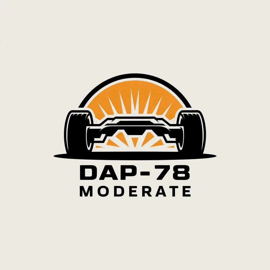 a vector logo design,with the text "DAP-78", main symbol:Anti Roll Bar,Moderate,be used in Automotive industry,clear background