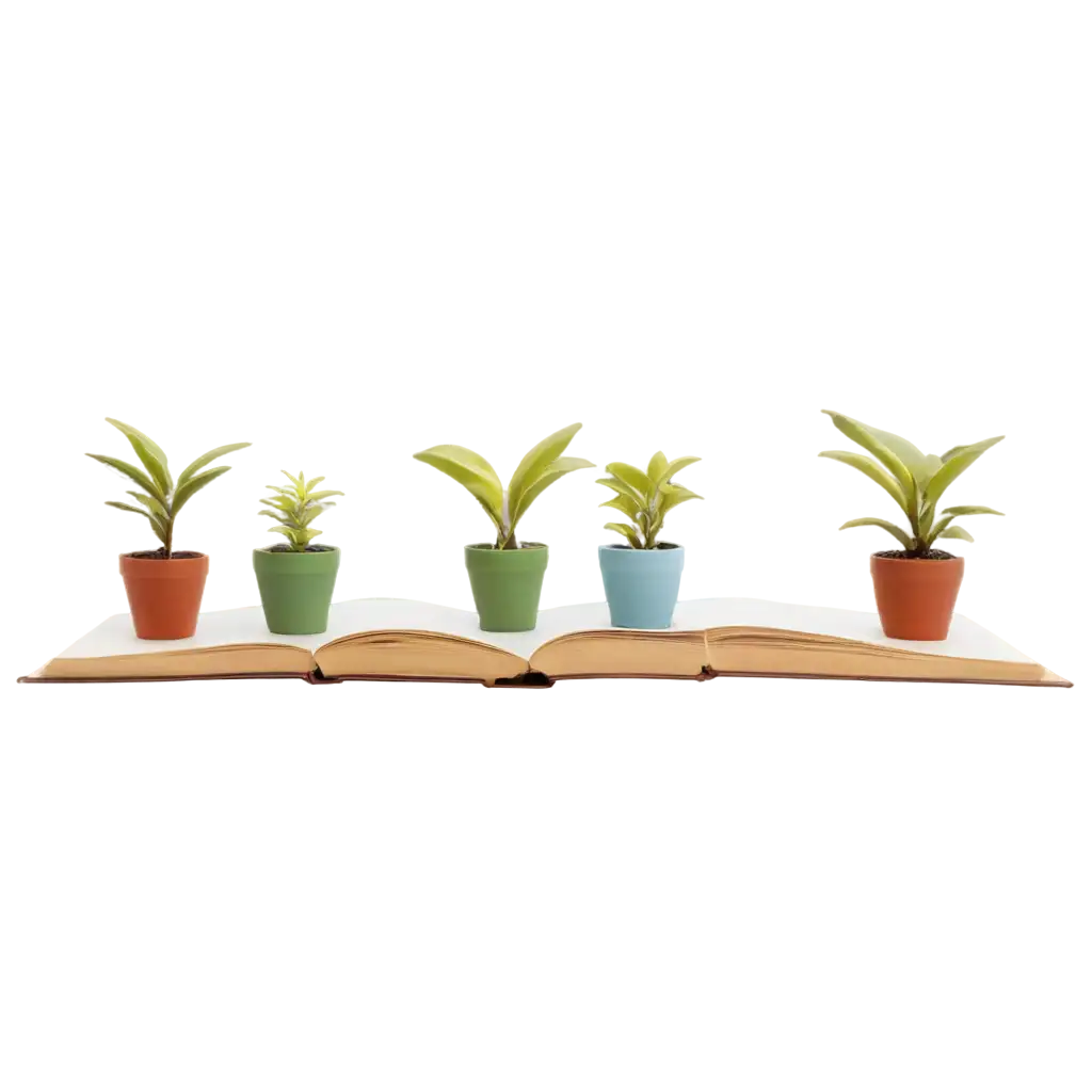 Plants-Growing-Out-of-Books-PNG-Creative-Digital-Art-Concept