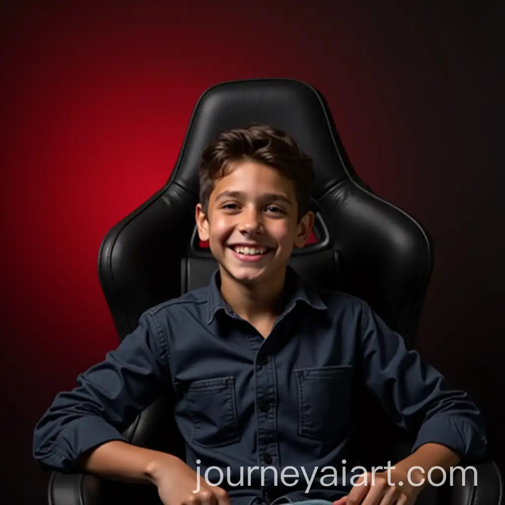 Young-Boy-Streamer-in-a-Black-and-Red-Themed-Setup