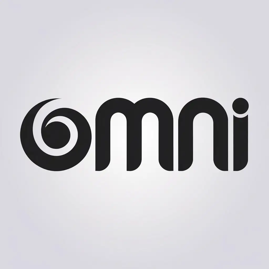 LOGO Design for OMNI Modern Stylized Font with Unique Swirl Design