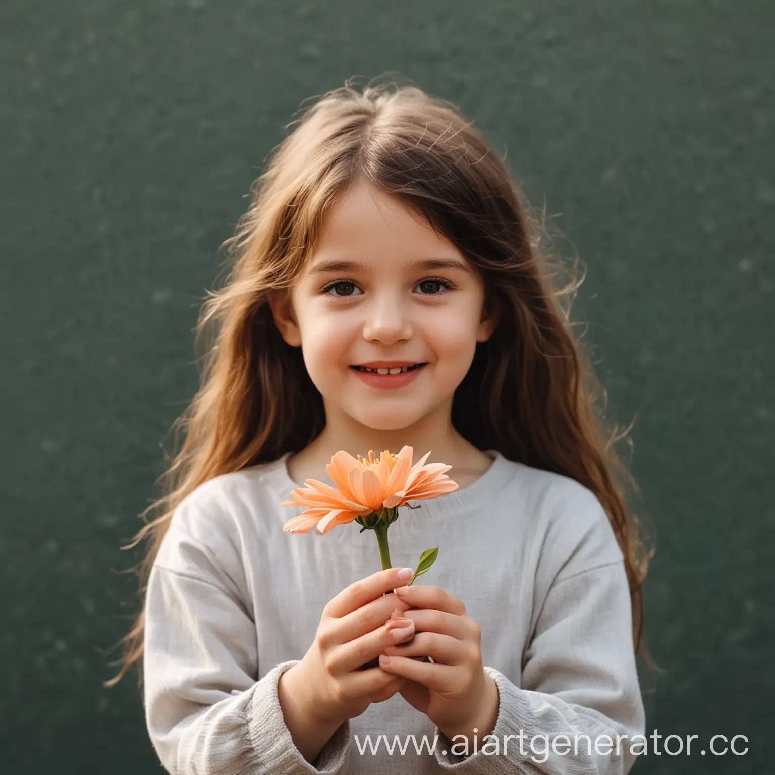 Young-Girl-Holding-a-Beautiful-Flower