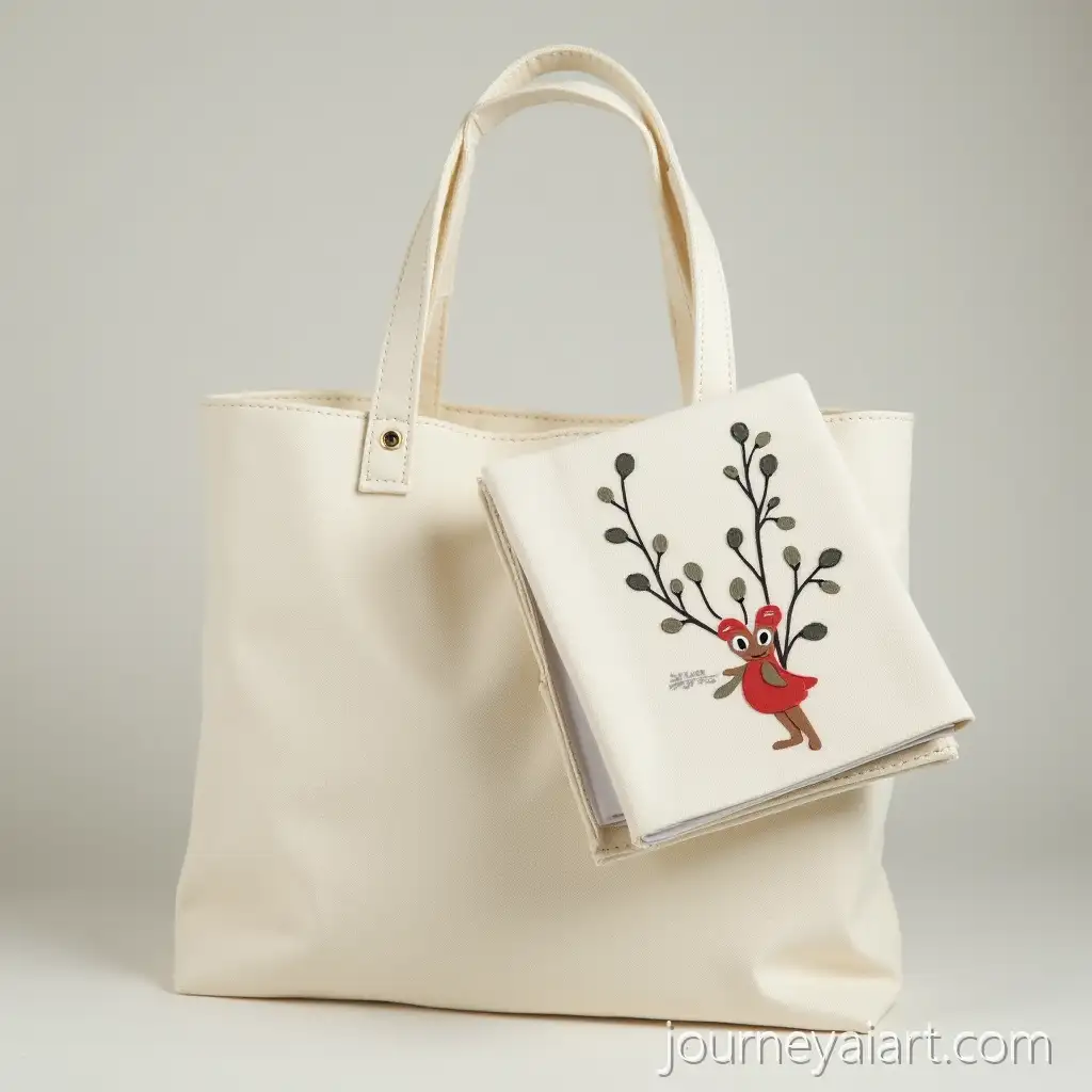 Shopper-Flipping-Through-Fabric-Book-with-Painted-Cover-andShopper-with-fabric-book-Badge-Pages