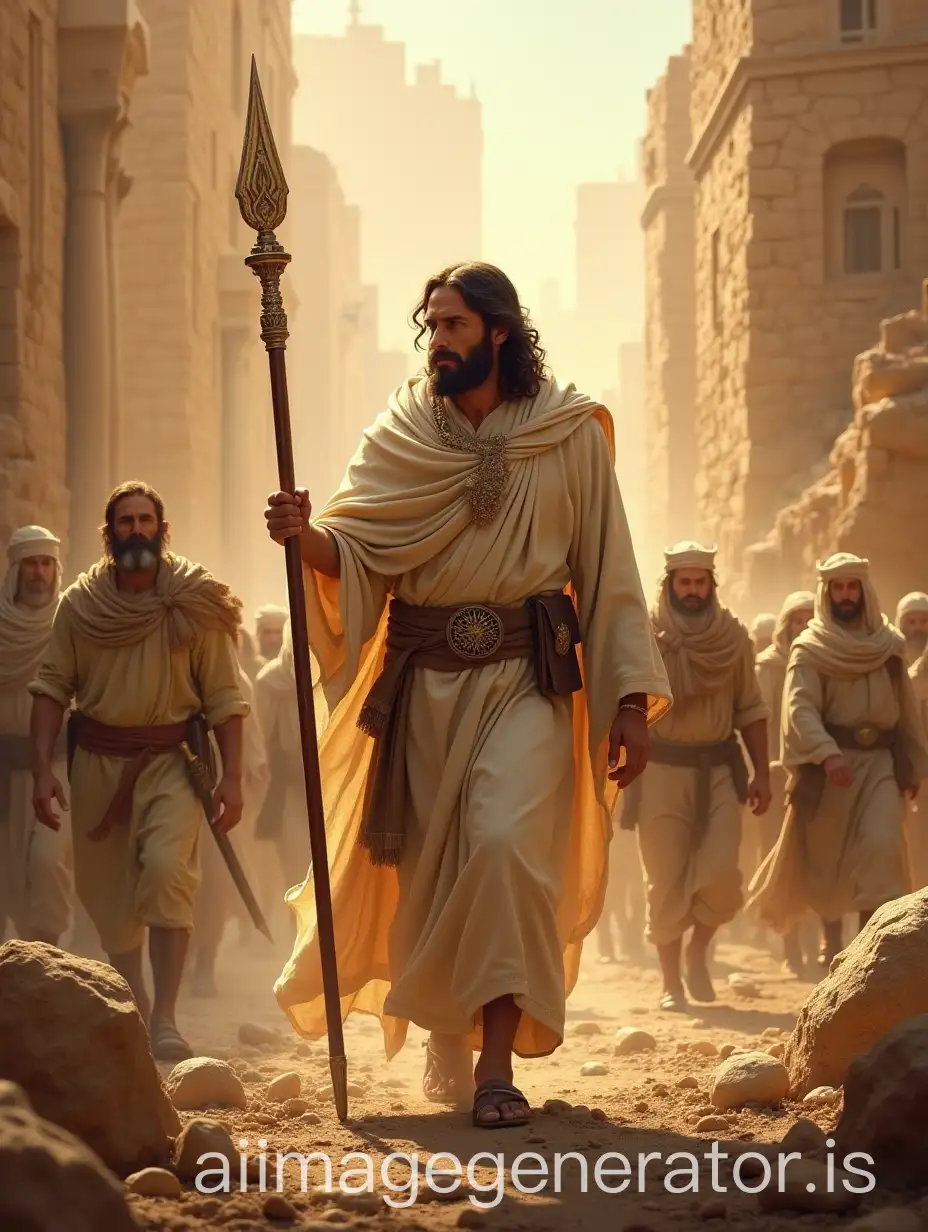 Jesus-Walking-through-WarTorn-Israel-with-Angelic-Warriors