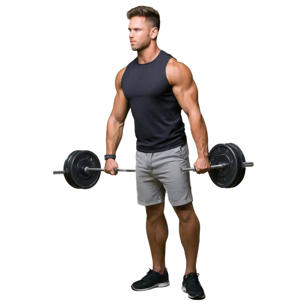 HighQuality-PNG-Image-of-a-Muscular-Man-Lifting-Weights-in-the-Gym-Power-Strength-and-Fitness-Focused