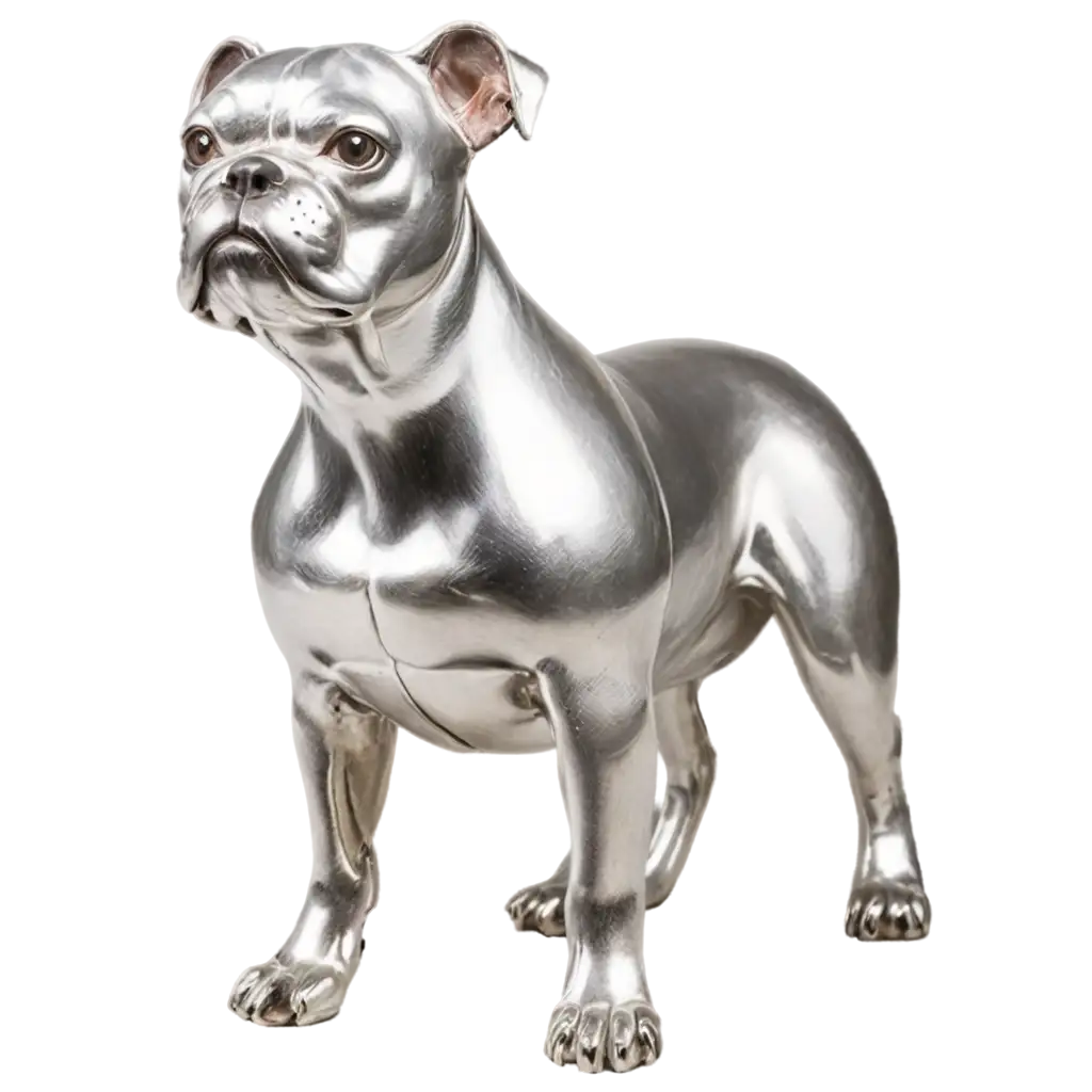 a shining silver metal bulldogge