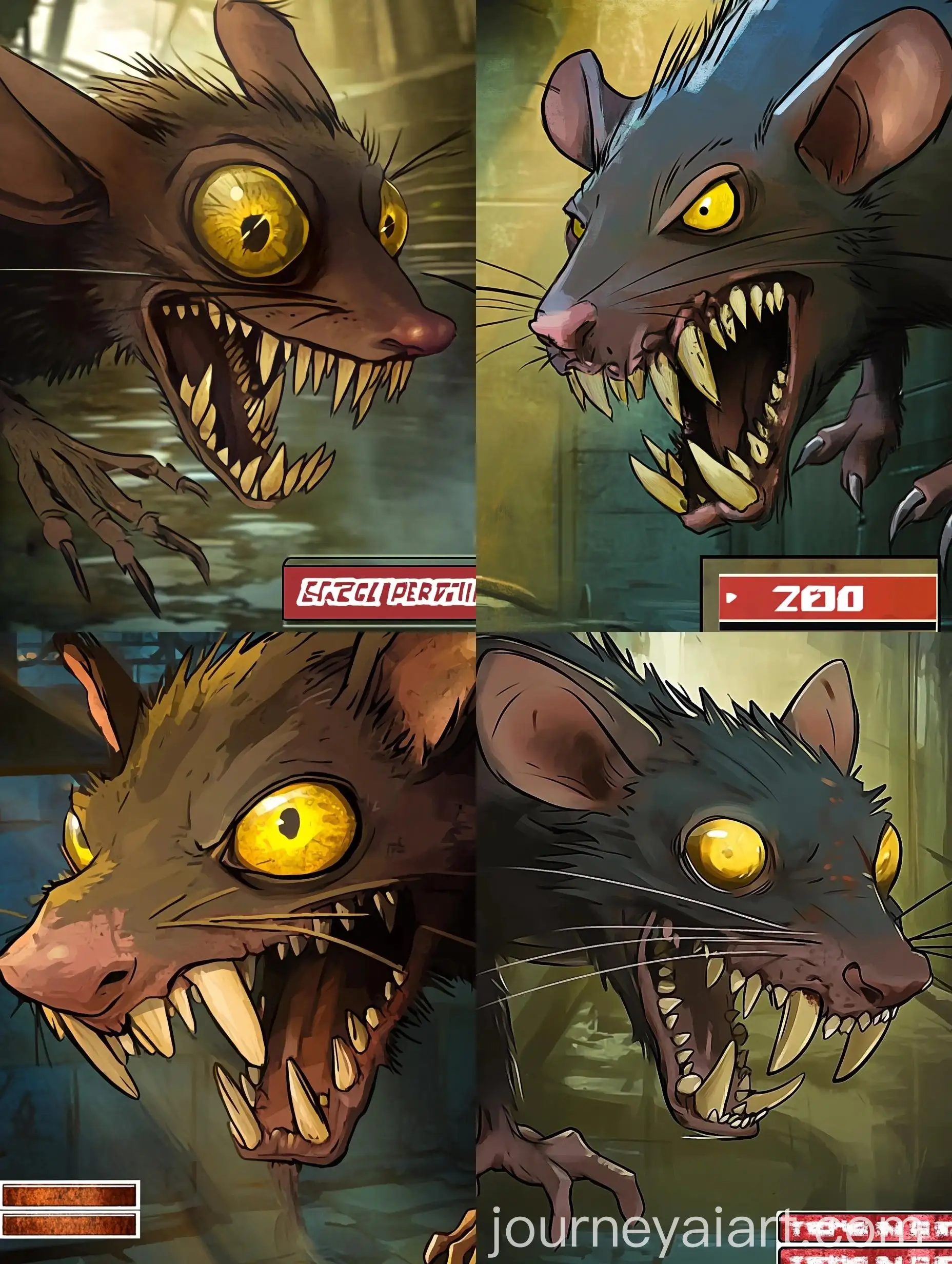 Mutated-Sewer-Mouse-with-Large-Teeth-and-Yellow-Eyes