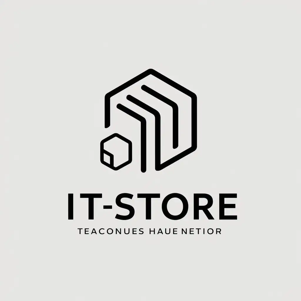 a vector logo design,with the text "ITstore", main symbol:Store of electronics,Moderate,be used in Retail industry,clear background