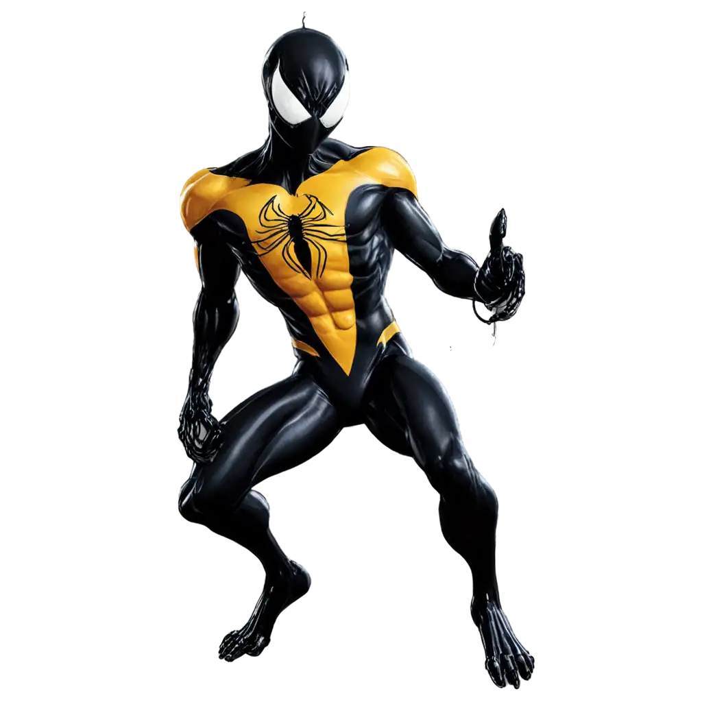 Vibrant-Yellow-Symbiote-PNG-with-Black-and-Red-Accents-for-Enhanced-Visual-Impact