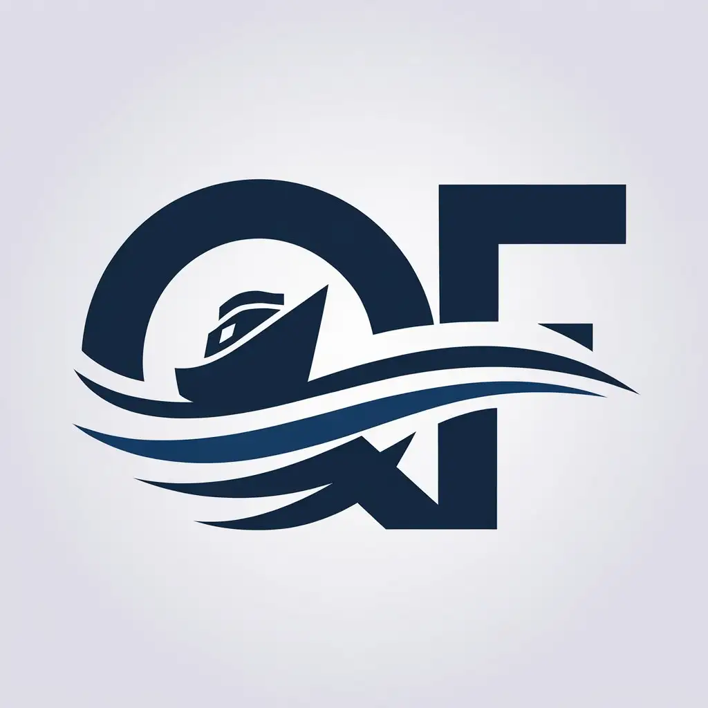 LOGO-Design-for-Quantum-Flotilla-Global-Tech-Industry-with-Boat-and-Sea-Elements