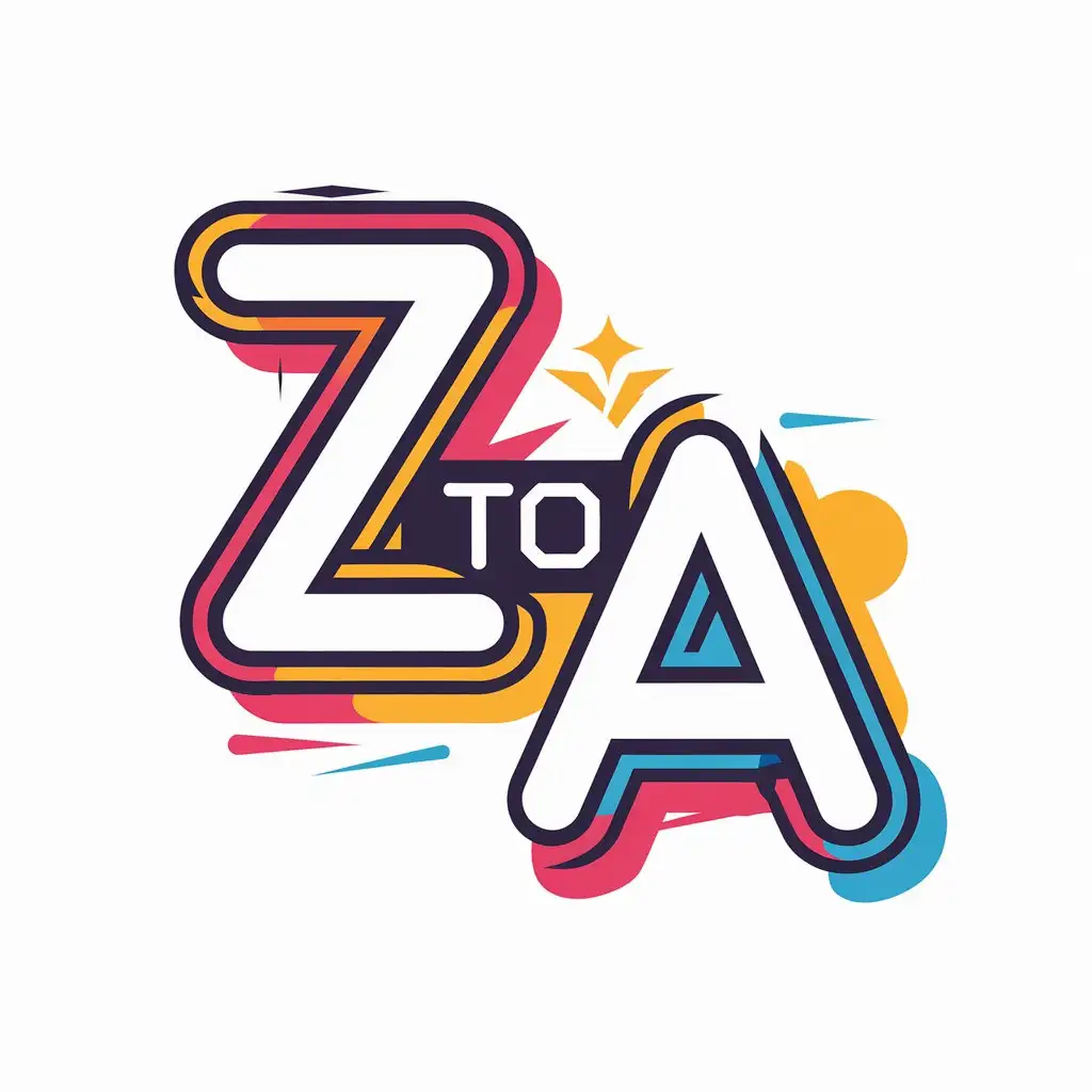 LOGO Design for Z TO A Neo Pop Inspired with Fun Youthful Vibes for Entertainment Industry