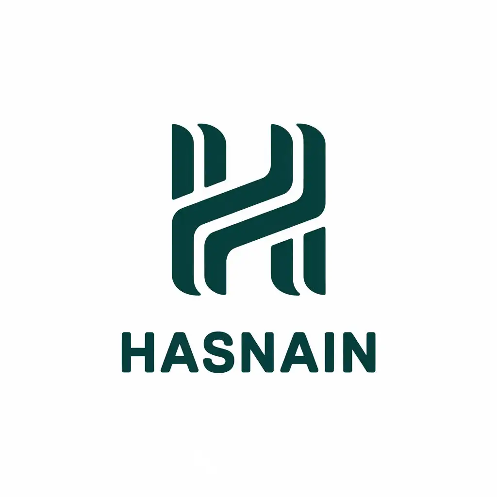 LOGO Design for HASNAIN Moderate and Clear Background with H Symbol