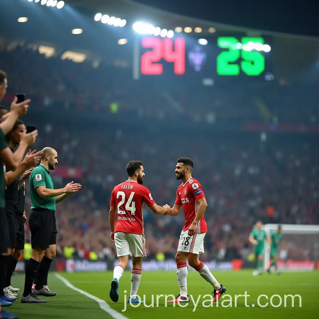 Football-Player-Substitution-Amid-Stadium-Applause