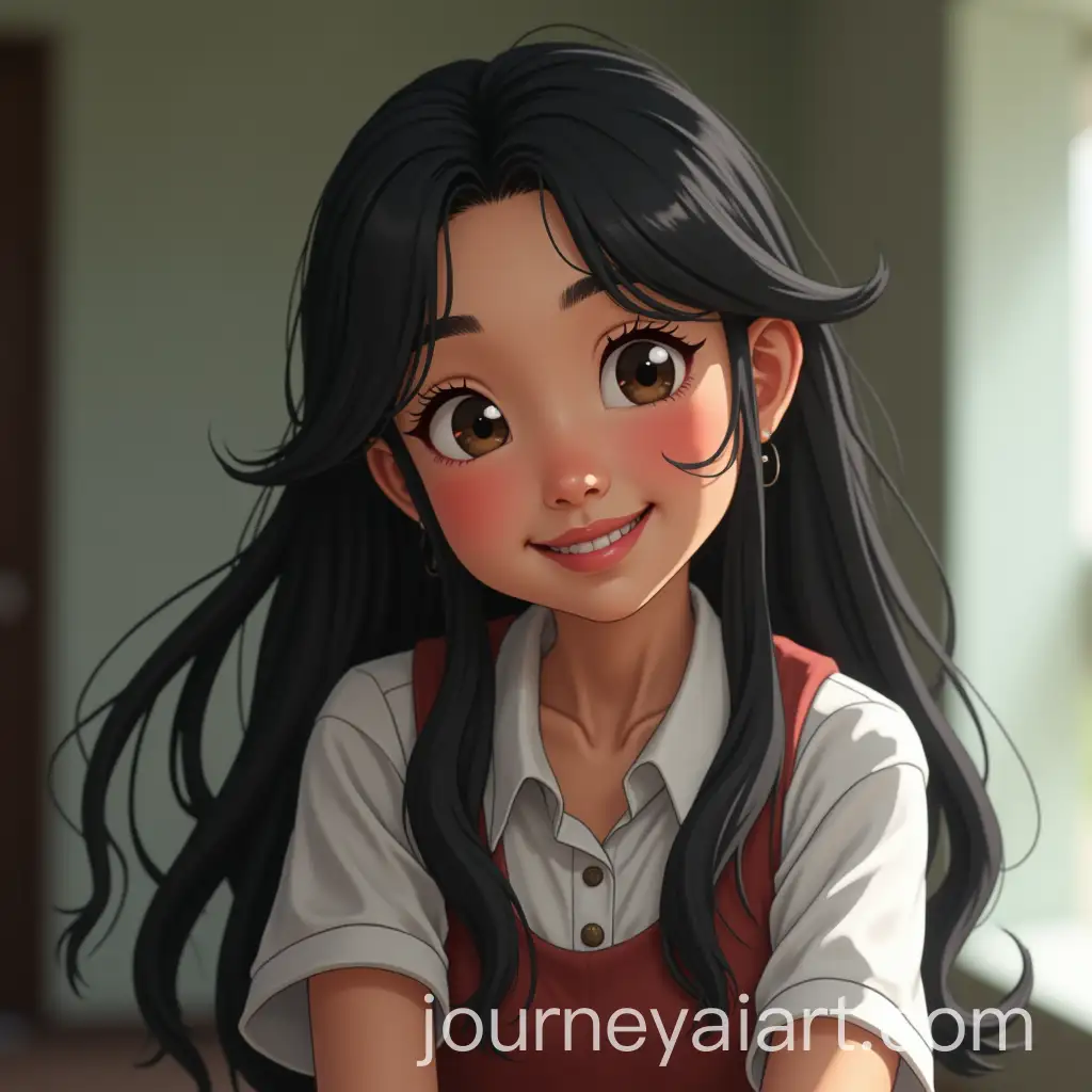 Portrait-of-a-15YearOld-Javanese-Girl-with-Long-Black-Hair-and-Friendly-Personality
