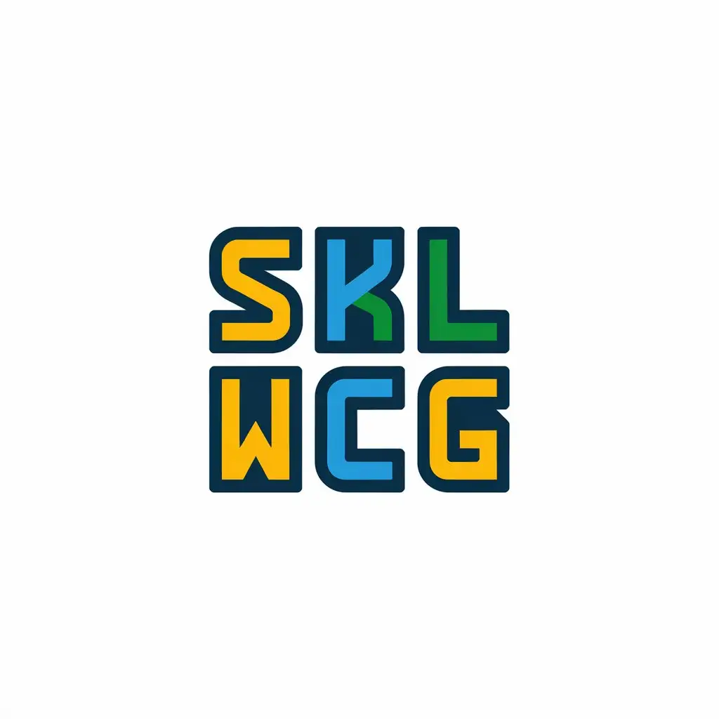 LOGO Design for SKLWCG Minimalistic Vector with Clear Background and Bold Text