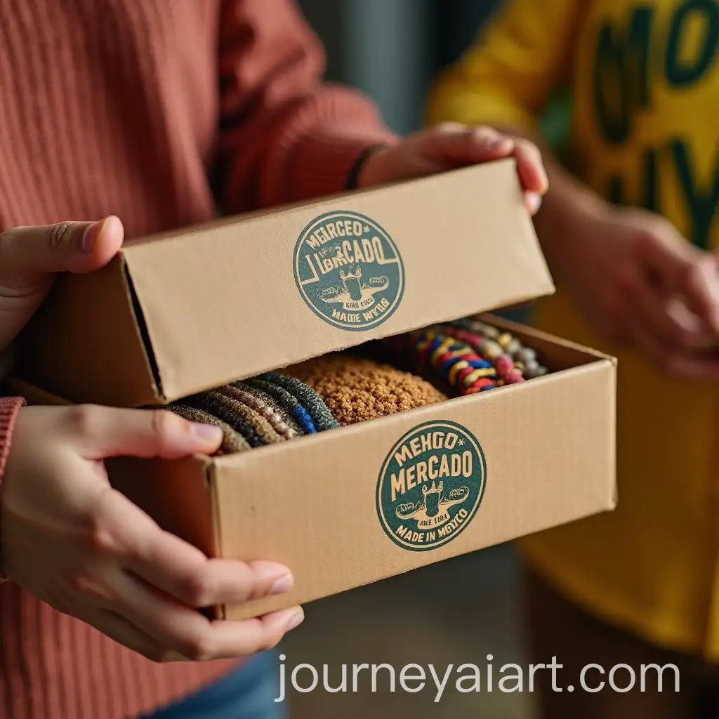 Influencers-Unboxing-Mercado-Libre-Package-with-Artisan-Product-and-Made-in-Mexico-Seal