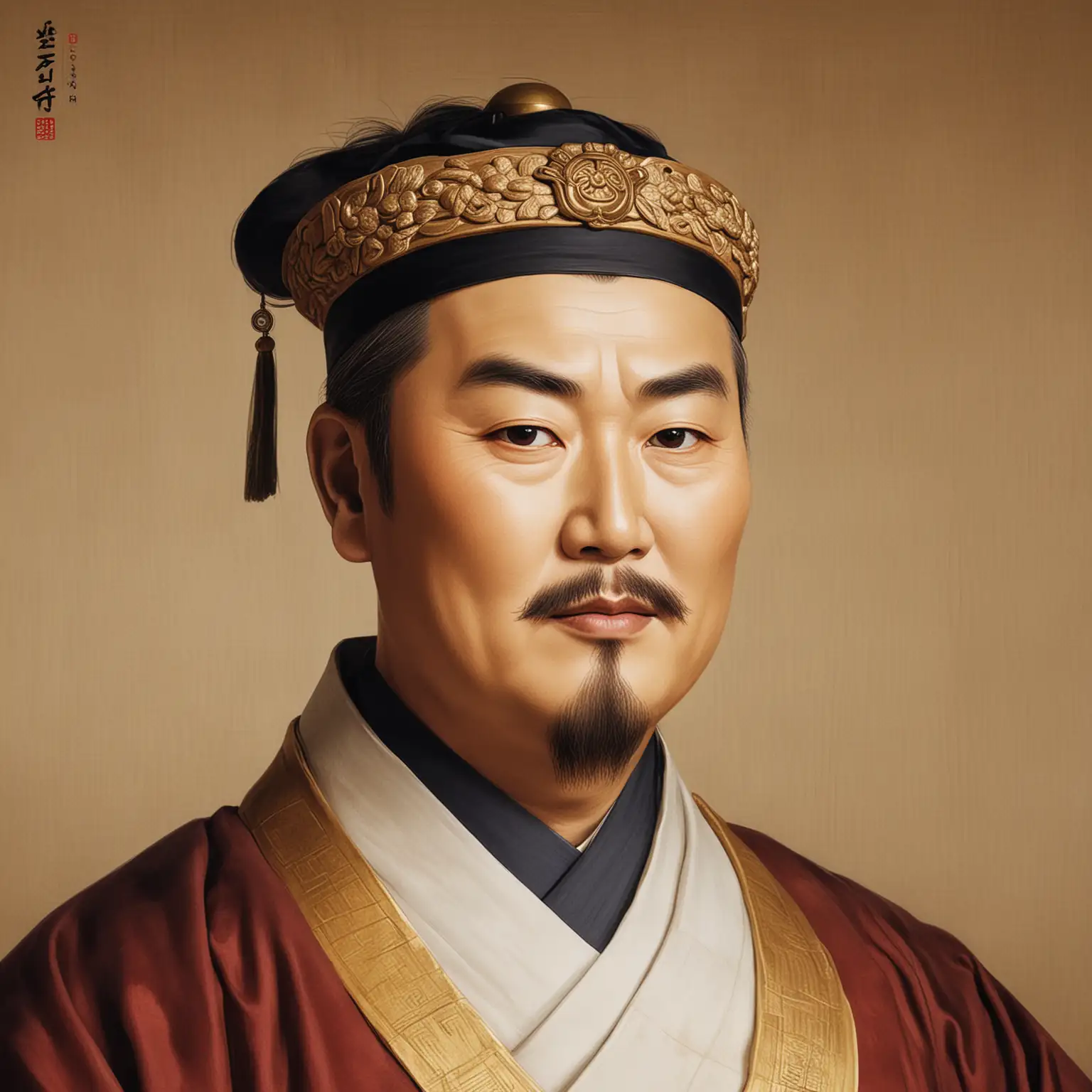 Portrait of Sejong the Great Korean King and Scholar