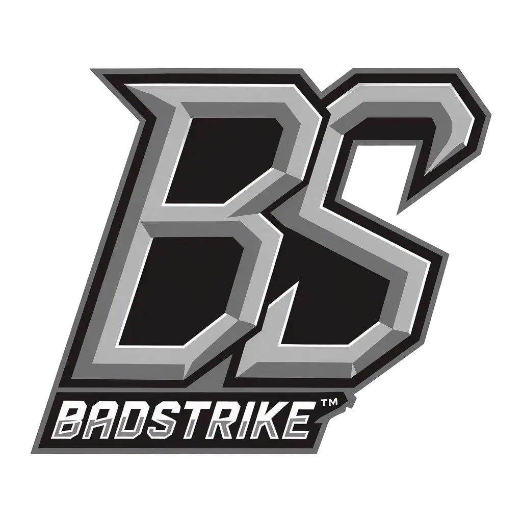 a vector logo design,with the text "badstrike", main symbol:bs,Moderate,be used in Others industry,clear background