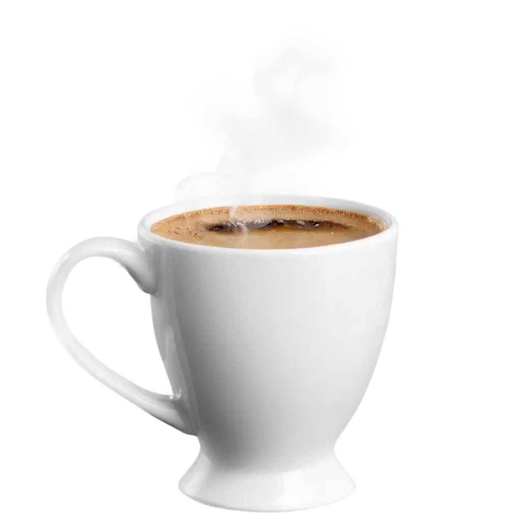 white coffee cup with steam