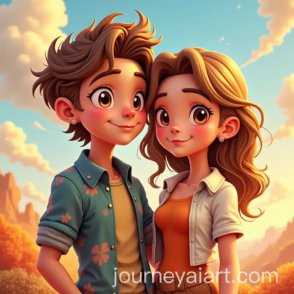 Whimsical-Young-Couple-in-Playful-3D-Cartoon-Style-with-Romantic-Atmosphere
